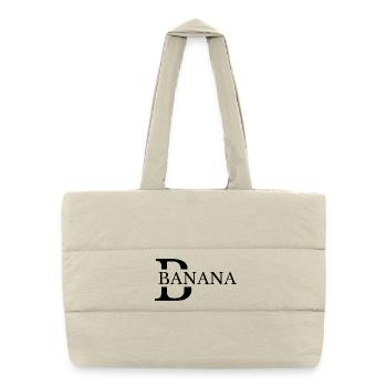 Banana Bold Typography - Puffer Shopping Bag - natural - Front