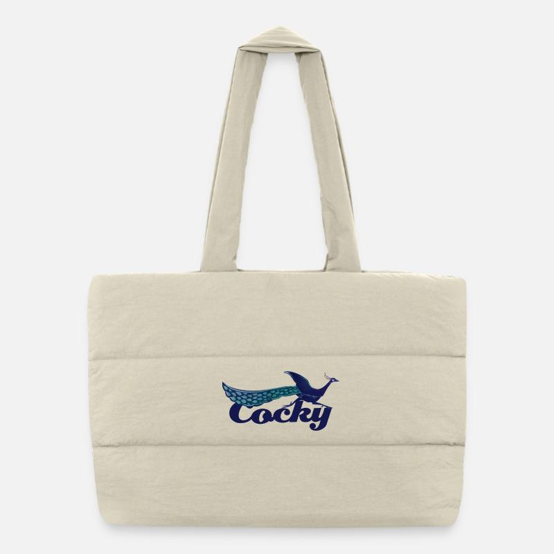Cocky Phoenix Flight Puffer Shopping Bag