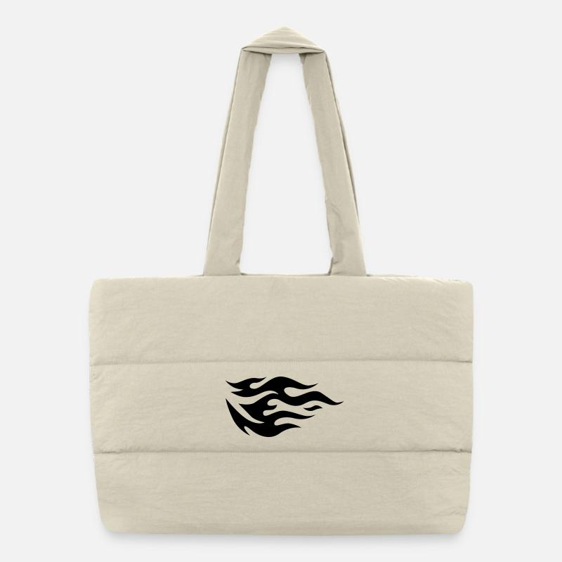 Flames of a fire Puffer Shopping Bag
