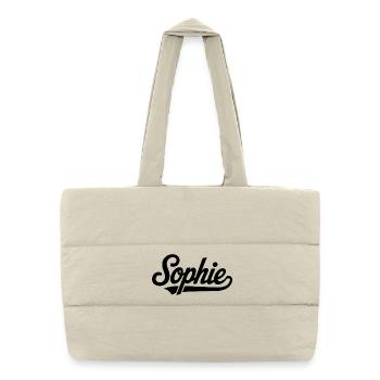 Sophie name first last family - Puffer Shopping Bag - natural - Front