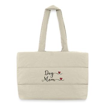 Chiens Maman - Sac shopping matelassé - blanc naturel - Devant