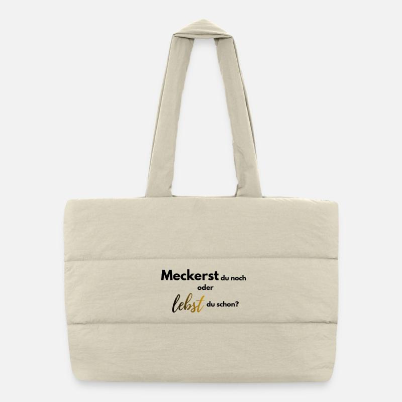 Meckerst du noch oder lebst du schon farbig Puffer-Einkaufstasche