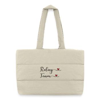 Équipe de relais - Sac shopping matelassé - blanc naturel - Devant