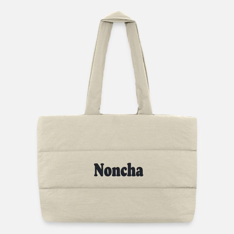 Noncha – Conception de texte flamand Sac shopping matelassé