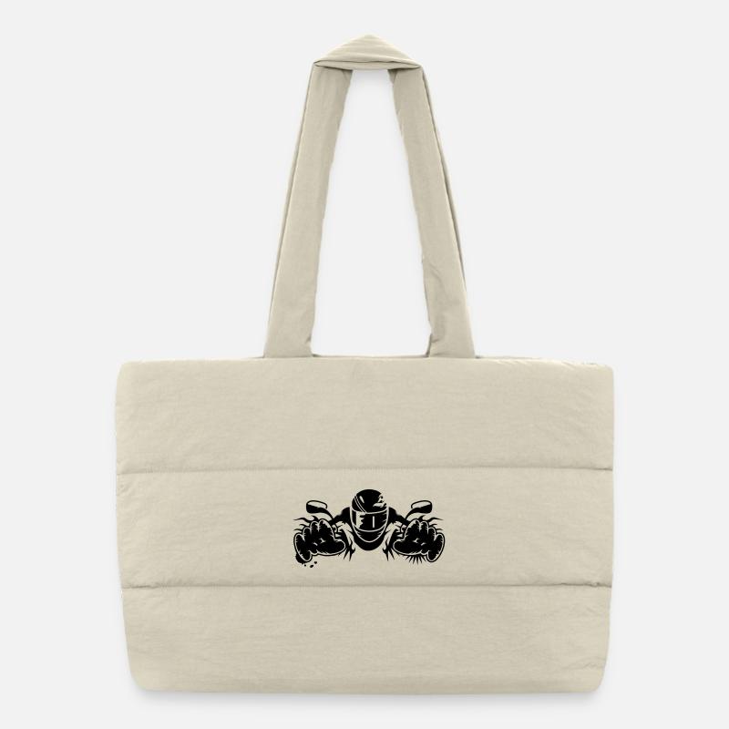 ride a motorcycle Puffer Shopping Bag