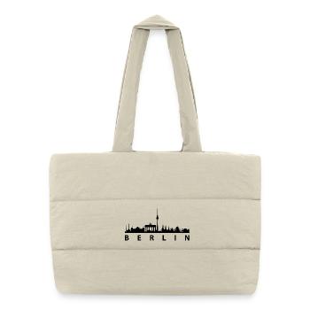 Skyline Berlin - Puffer-Einkaufstasche - Naturweiß - Vorne