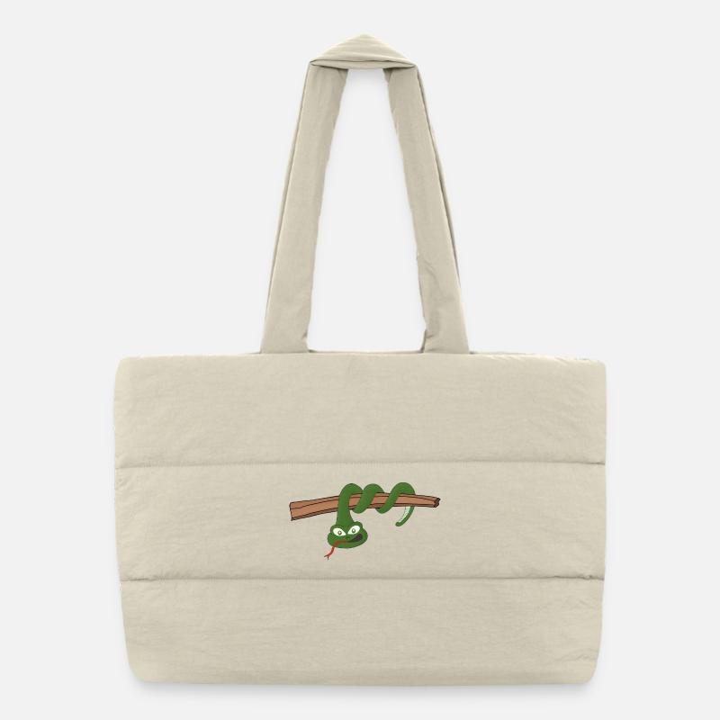 Un serpent suspendu Sac shopping matelassé
