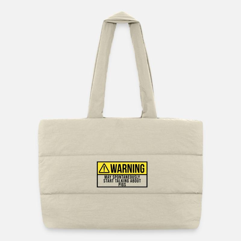 Pig Puffer Shopping Bag
