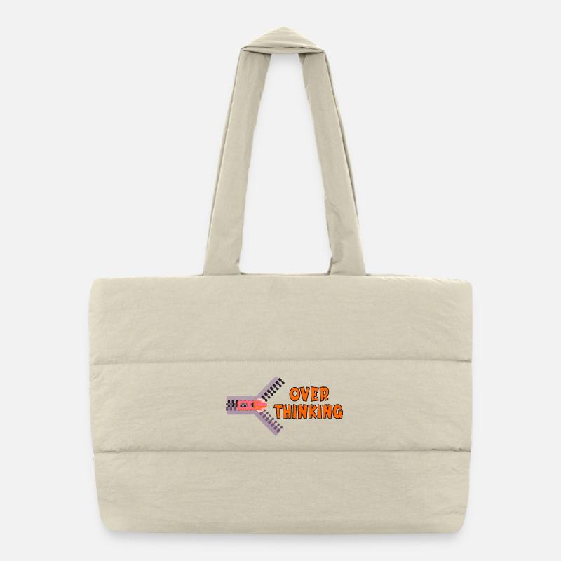 OVERTHINKING LIFE WISDOM Puffer Shopping Bag