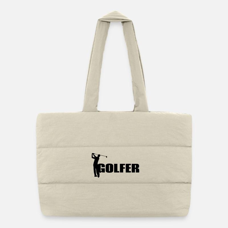 Golfer Puffer-Einkaufstasche