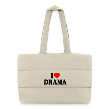 J’aime le drame - Sac shopping matelassé - blanc naturel - Devant