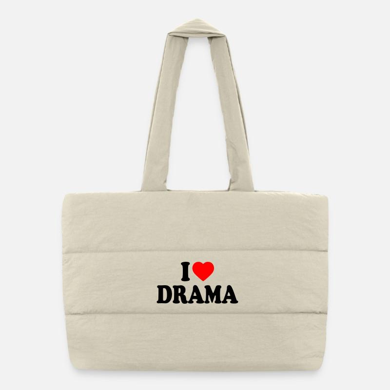 J’aime le drame Sac shopping matelassé
