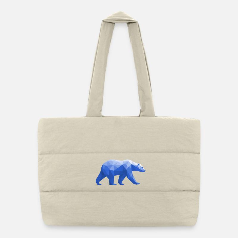Polar Bär Polygon Eisbär Winter Puffer-Einkaufstasche