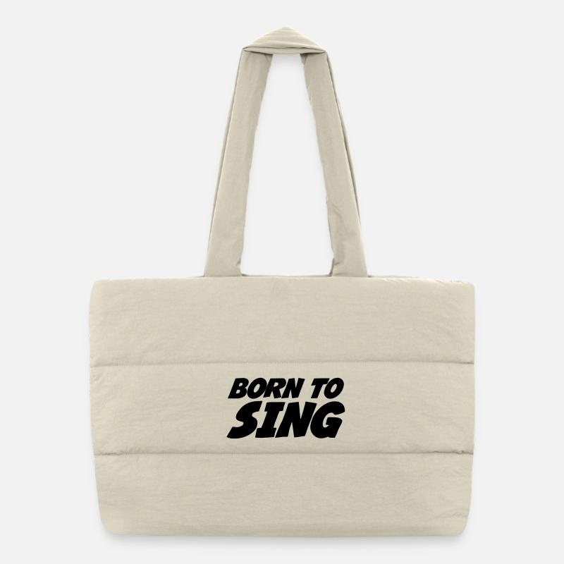 Born to Sing Puffer Shopping Bag