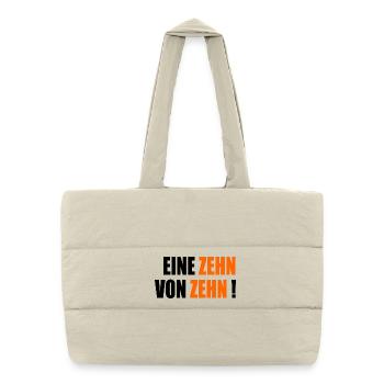 Zehn von Zehn - Komplimente - Puffer-Einkaufstasche - Naturweiß - Vorne