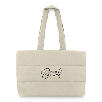 Team Bride Bachelorette Party Accessories Hen Party - Puffer Shopping Bag - natural - Front