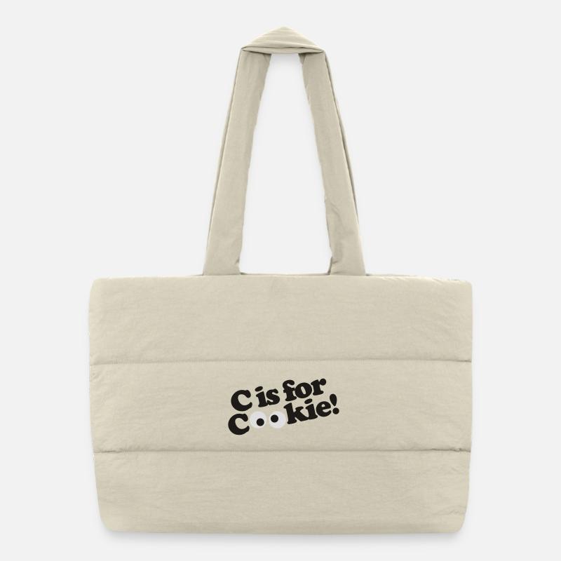 C est pour le biscuit Sac shopping matelassé