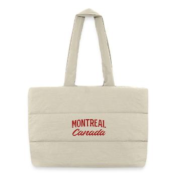 Montreal Canada Vintage Script - Puffer-Einkaufstasche - Naturweiß - Vorne
