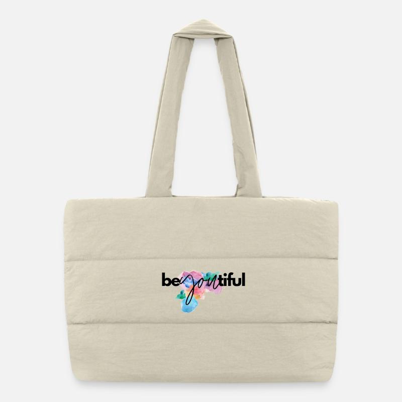 Soyez Tiful - Sac shopping matelassé - blanc naturel