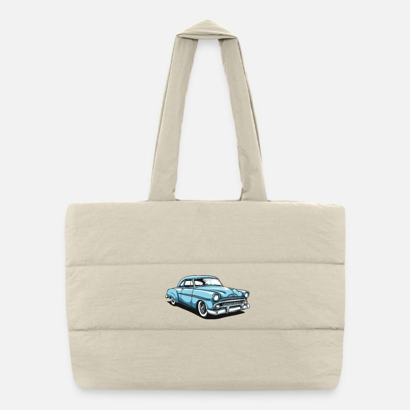 Design de voiture rétro nostalgique Sac shopping matelassé