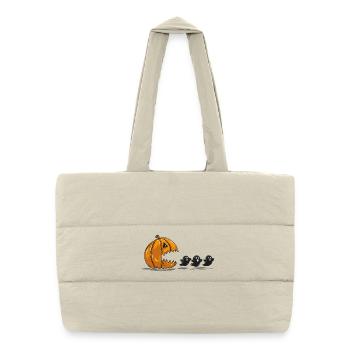 Pumpkin Stalks Halloween Ghosts - Puffer Shopping Bag - natural - Front