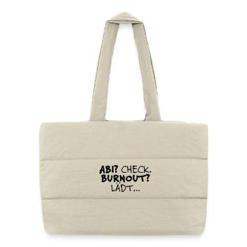Examen de fin d’études ? Vérifier - Sac shopping matelassé - blanc naturel - Devant