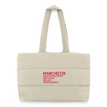 Manchester – Angleterre Lyrique - Sac shopping matelassé - blanc naturel - Devant