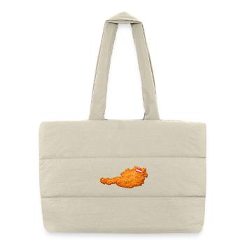 Schnitzel Autriche Form Food - Sac shopping matelassé - blanc naturel - Devant