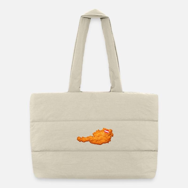 Schnitzel Austria Form Food Puffer Shopping Bag