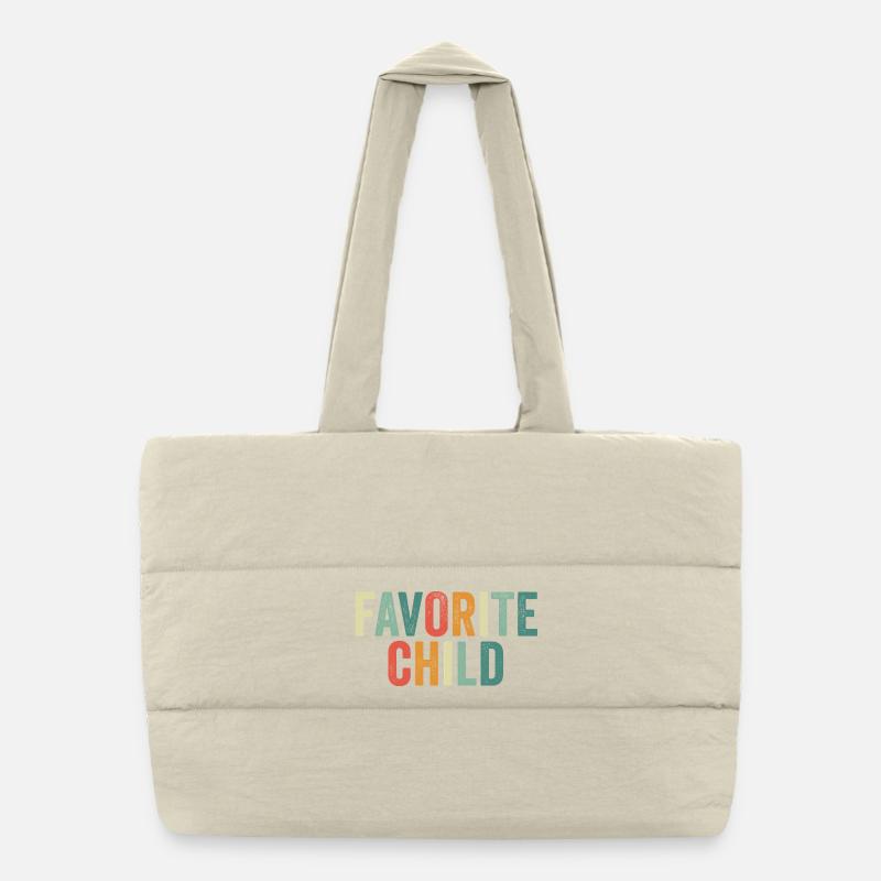Enfant préféré Drôle Je suis l’enfant préféré Sac shopping matelassé