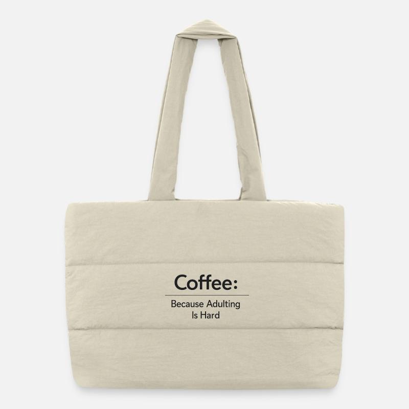 Coffee because murder is wrong Puffer-Einkaufstasche