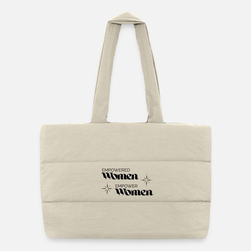 empowered women empower women - Puffer-Einkaufstasche - Naturweiß