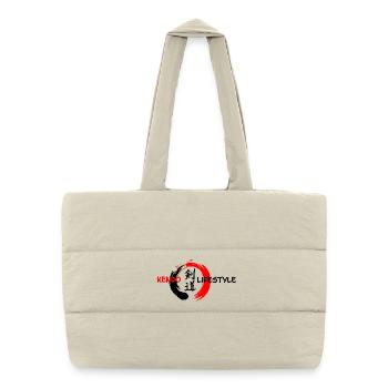 Kendo Japanese script in enso zen circle - Puffer Shopping Bag - natural - Front