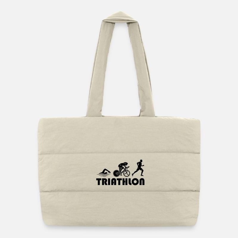 Triathlon Running Swimming Bicycle icon icon Puffer Shopping Bag