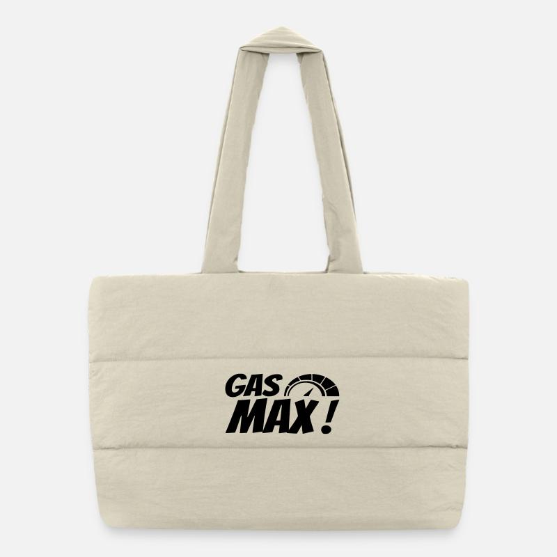 Gaz max! Étrangler! Faites de la vitesse! Race * Sac shopping matelassé