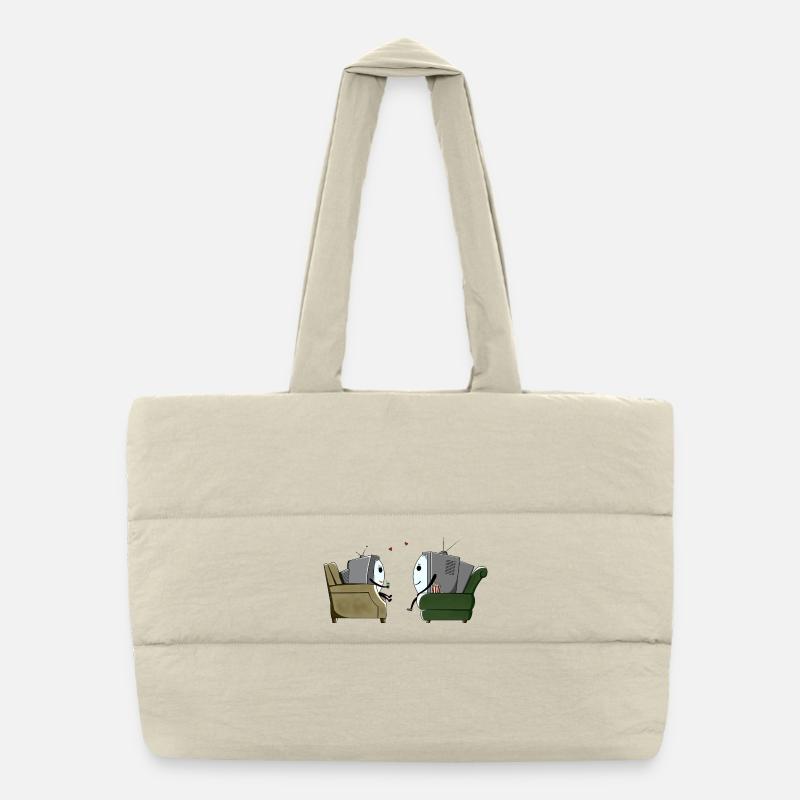 Television Puffer Shopping Bag