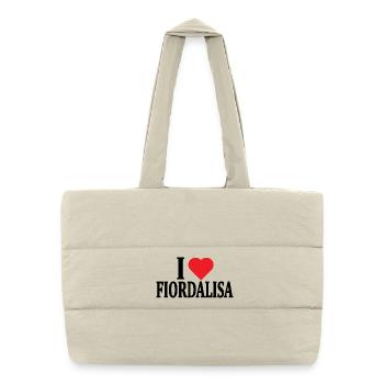 T-Shirt Ich liebe Fiordalisa T-Shirt Geschenkidee - Puffer-Einkaufstasche - Naturweiß - Vorne