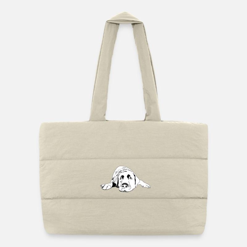 Labrador - Puffer Shopping Bag - natural