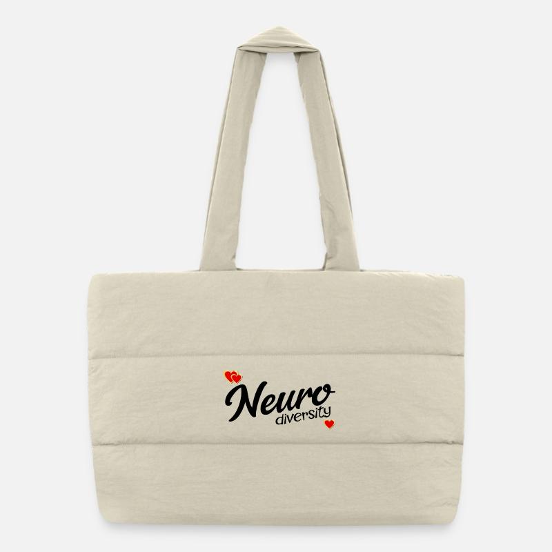 Inclusion Neurodiversité Cœur Sac shopping matelassé