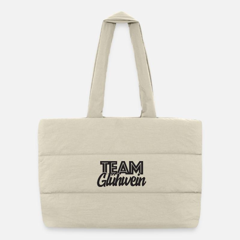 Équipe Vin chaud Marché de Noël Dicton de Noël Sac shopping matelassé