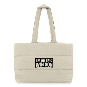 Epic Win Son - Puffer Shopping Bag - natural - Front