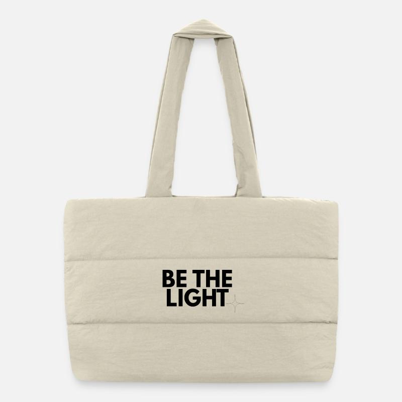 Be the Light - Minimalist Christian Design Puffer Shopping Bag