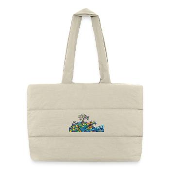 Fantasievolles Farbenspiel Natur Panorama Motiv - Puffer-Einkaufstasche - Naturweiß - Vorne