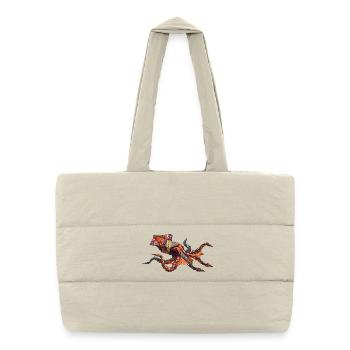 Origami Crab Patchwork - Puffer Shopping Bag - natural - Front