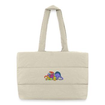 Dinosaurs are all friends - Sac shopping matelassé - blanc naturel - Devant