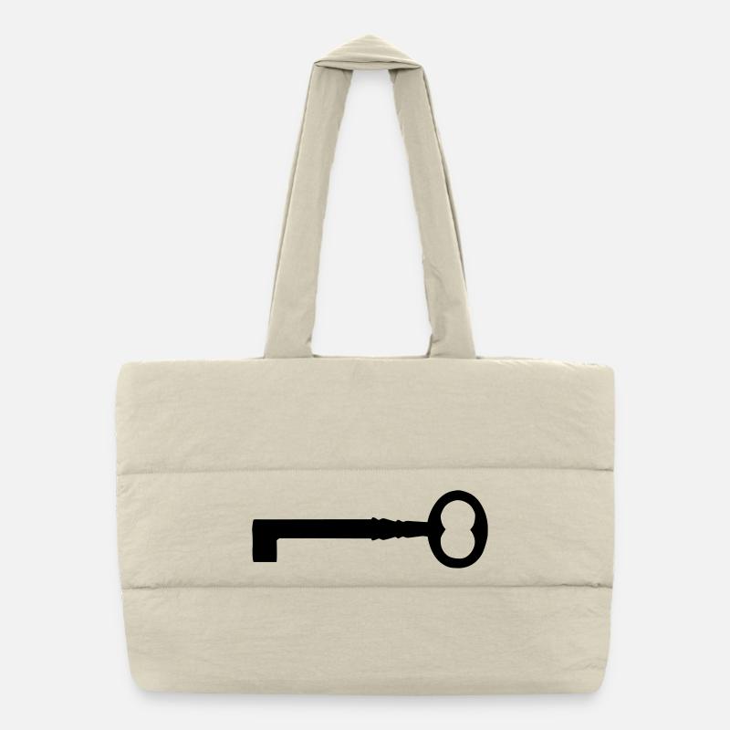 An old key Puffer Shopping Bag