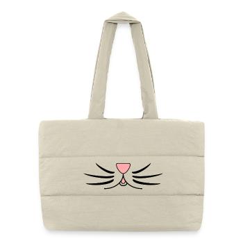 HUMOR. QUOTATION. MESSAGE. RETIREMENT. ANNIVERSARY. - Puffer Shopping Bag - natural - Front