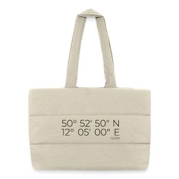 Coordonnées Gera - Sac shopping matelassé - blanc naturel - Devant