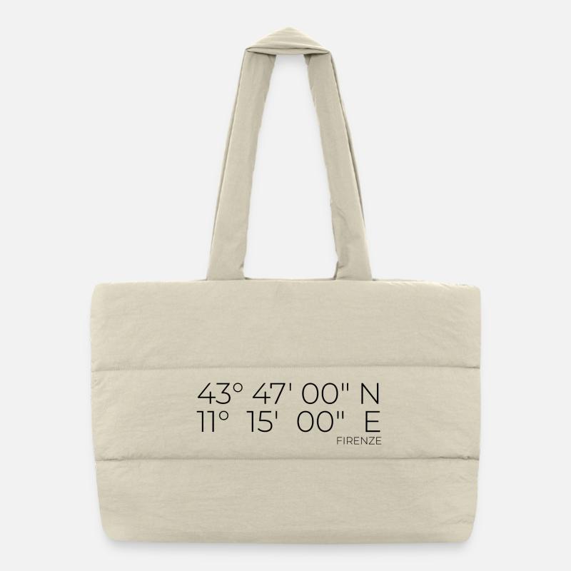 Coordinates: Firenze, Florence, Italy Puffer Shopping Bag