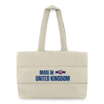 Made in the UK, British pride - Puffer Shopping Bag - natural - Front